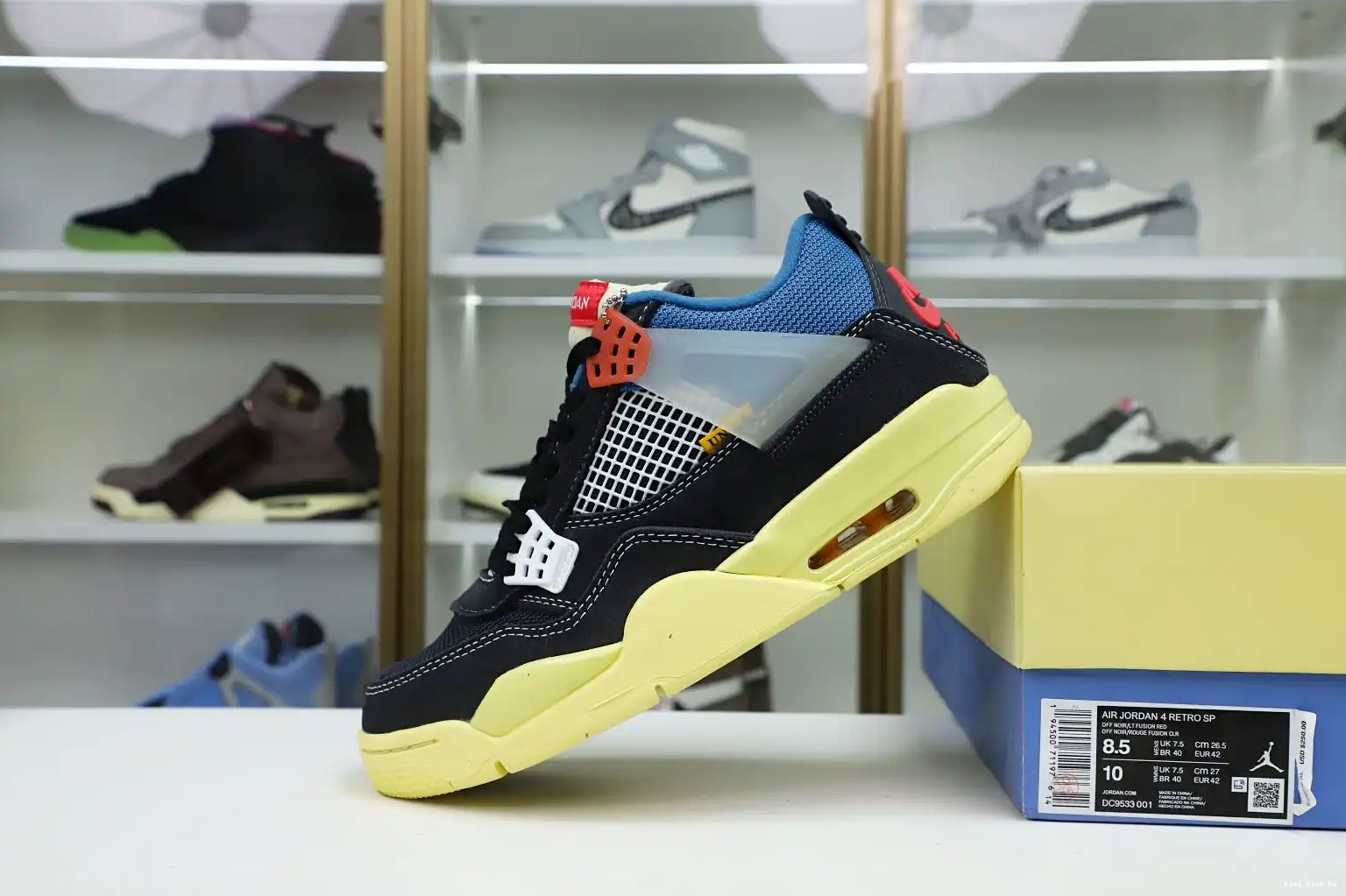 Kimikick UNION 4 'OFF AIR JORDAN NOIR' RETRO X LA 0614